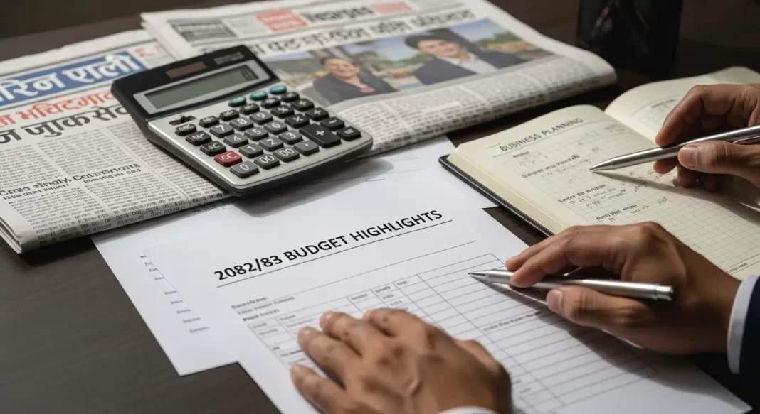 Nepali entrepreneurs reviewing 2082/83 budget highlights and policy impacts