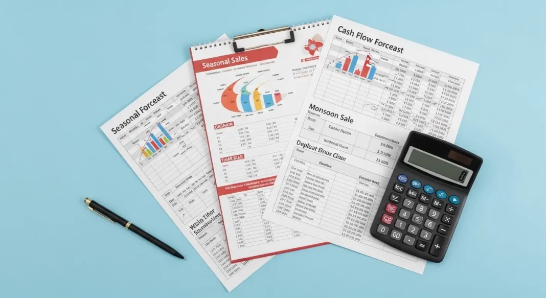 Revenue forecasting and cash flow planning visuals for seasonal businesses in Nepal