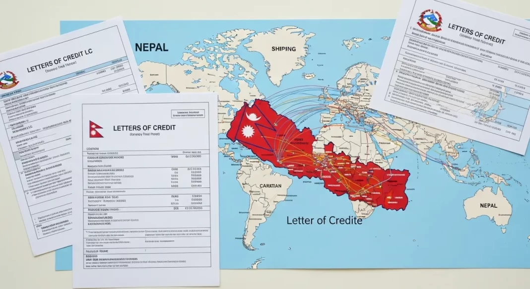 Trade finance tools, documents, and global shipping visuals for Nepali import-export businesses